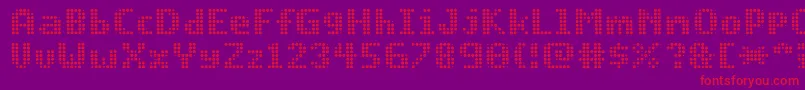 Prog.Bot Font – Red Fonts on Purple Background