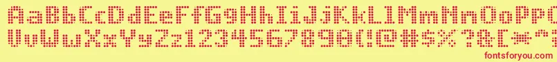 Prog.Bot Font – Red Fonts on Yellow Background