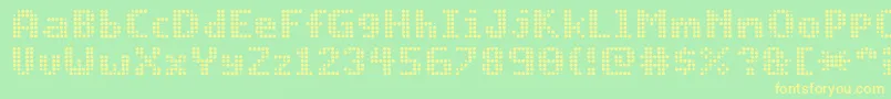 Prog.Bot Font – Yellow Fonts on Green Background