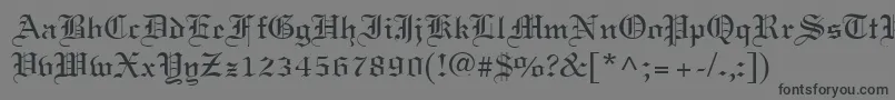 フォントLincoln – 黒い文字の灰色の背景