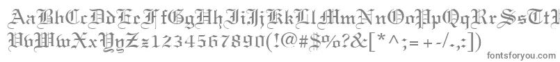 フォントLincoln – 白い背景に灰色の文字