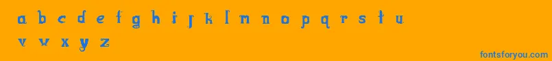 Bootsbarkley Font – Blue Fonts on Orange Background