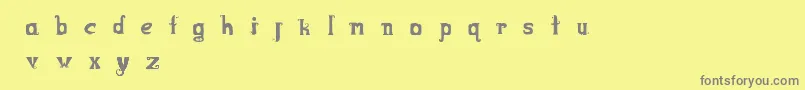 Bootsbarkley Font – Gray Fonts on Yellow Background