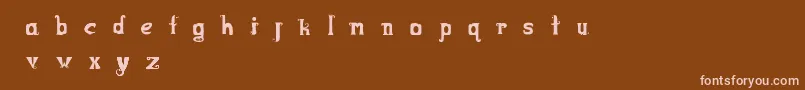 Bootsbarkley Font – Pink Fonts on Brown Background