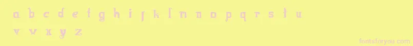 Bootsbarkley Font – Pink Fonts on Yellow Background