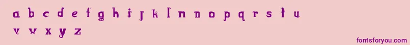 Bootsbarkley-Schriftart – Violette Schriften auf rosa Hintergrund
