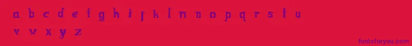Bootsbarkley Font – Purple Fonts on Red Background