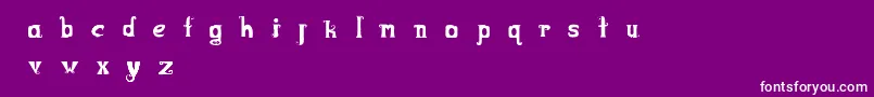 Bootsbarkley-fontti – valkoiset fontit violetilla taustalla