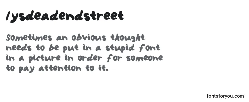 Iysdeadendstreet Font
