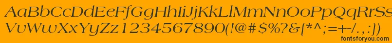 AmericanastdItalic Font – Black Fonts on Orange Background