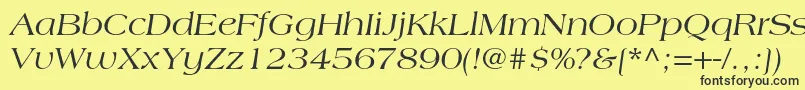 AmericanastdItalic Font – Black Fonts on Yellow Background
