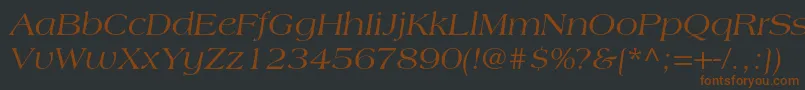 AmericanastdItalic Font – Brown Fonts on Black Background