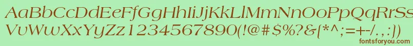 AmericanastdItalic Font – Brown Fonts on Green Background