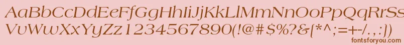 AmericanastdItalic Font – Brown Fonts on Pink Background