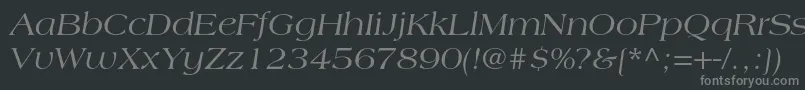 AmericanastdItalic Font – Gray Fonts on Black Background
