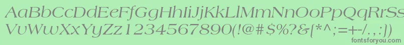AmericanastdItalic Font – Gray Fonts on Green Background