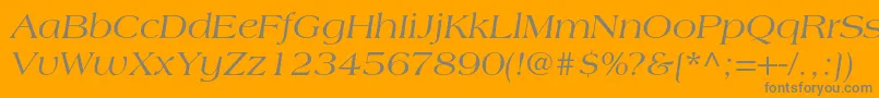 AmericanastdItalic Font – Gray Fonts on Orange Background