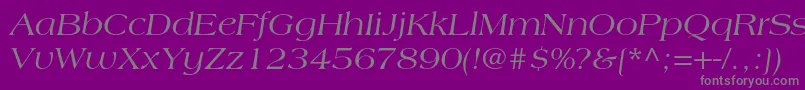 AmericanastdItalic Font – Gray Fonts on Purple Background