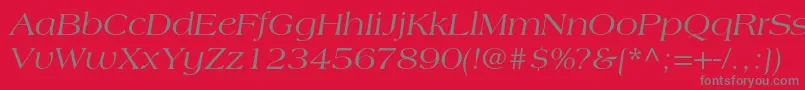 AmericanastdItalic Font – Gray Fonts on Red Background