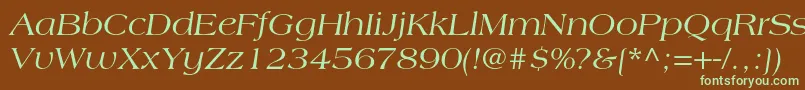 AmericanastdItalic Font – Green Fonts on Brown Background