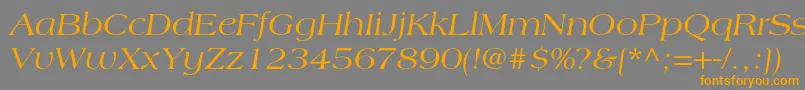 AmericanastdItalic Font – Orange Fonts on Gray Background