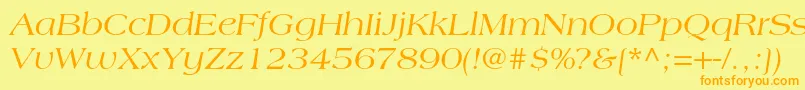 AmericanastdItalic Font – Orange Fonts on Yellow Background