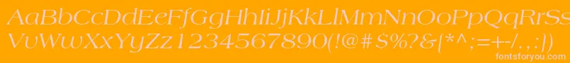 AmericanastdItalic Font – Pink Fonts on Orange Background