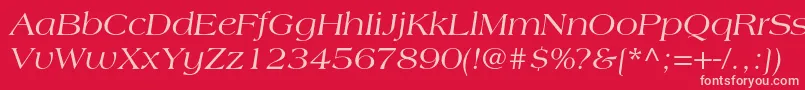 AmericanastdItalic Font – Pink Fonts on Red Background