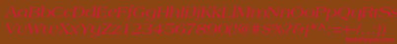 AmericanastdItalic Font – Red Fonts on Brown Background