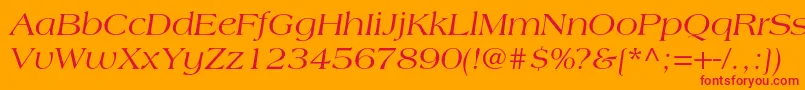 AmericanastdItalic Font – Red Fonts on Orange Background