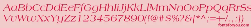AmericanastdItalic Font – Red Fonts on Pink Background