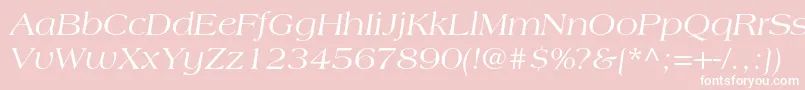AmericanastdItalic Font – White Fonts on Pink Background