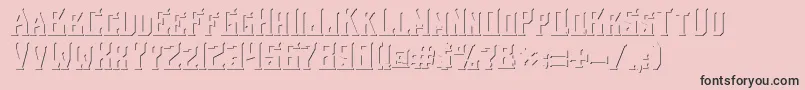 フォントBeardedladyShadow – ピンクの背景に黒い文字