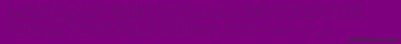 Czcionka BeardedladyShadow – czarne czcionki na fioletowym tle
