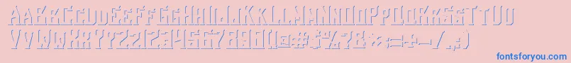 Więcej informacji o czcionce BeardedladyShadow Czcionka BeardedladyShadow – niebieskie czcionki na różowym tle