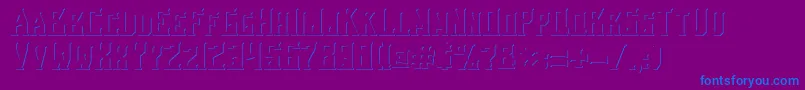 フォントBeardedladyShadow – 紫色の背景に青い文字