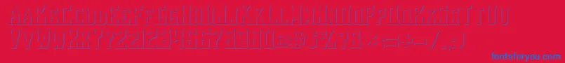 BeardedladyShadow Font – Blue Fonts on Red Background