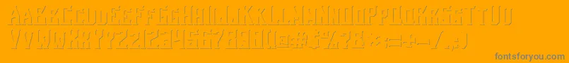 Saiba mais sobre a fonte BeardedladyShadow Fonte BeardedladyShadow – fontes cinzas em um fundo laranja