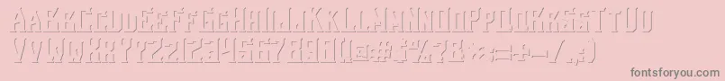 フォントBeardedladyShadow – ピンクの背景に灰色の文字