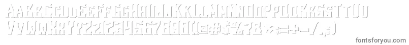 フォントBeardedladyShadow – 白い背景に灰色の文字