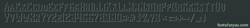 Czcionka BeardedladyShadow – zielone czcionki na czarnym tle