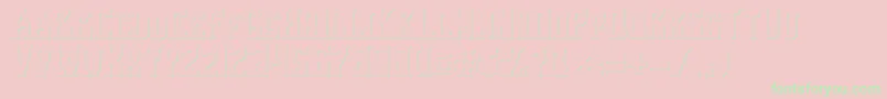 BeardedladyShadow-Schriftart – Grüne Schriften auf rosa Hintergrund