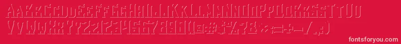 BeardedladyShadow Font – Pink Fonts on Red Background