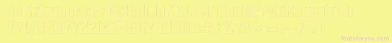 BeardedladyShadow Font – Pink Fonts on Yellow Background