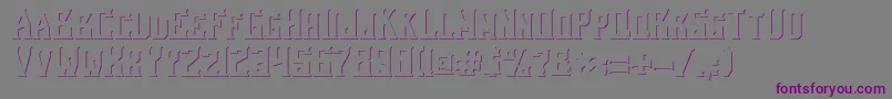 Więcej informacji o czcionce BeardedladyShadow Czcionka BeardedladyShadow – fioletowe czcionki na szarym tle