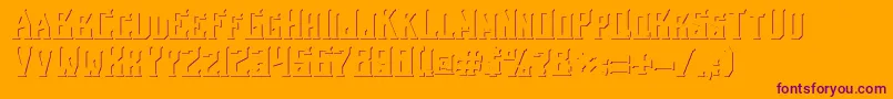 BeardedladyShadow-Schriftart – Violette Schriften auf orangefarbenem Hintergrund