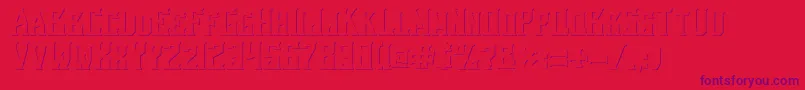 BeardedladyShadow Font – Purple Fonts on Red Background