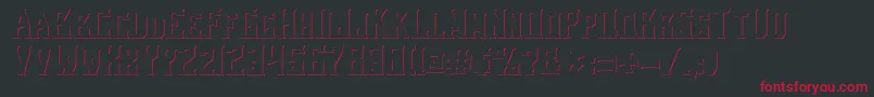 BeardedladyShadow Font – Red Fonts on Black Background