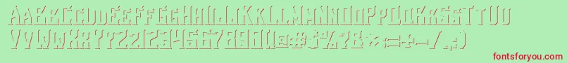 BeardedladyShadow Font – Red Fonts on Green Background