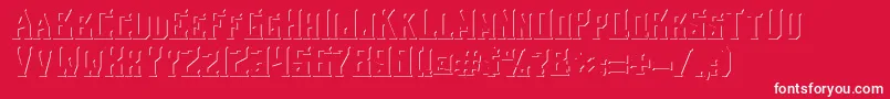 BeardedladyShadow-Schriftart – Weiße Schriften auf rotem Hintergrund